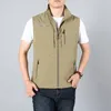 Gilet da uomo MAIDANGDI Gilet da uomo Giubbotto Gilet estivo Tinta unita Colletto alla coreana Arrampicata Escursionismo Lavoro senza maniche con tasca 220919