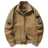 Men's Jackets Off Outfitters Fury 영화 밀리터리 컴뱃 재킷 스탠드 칼라 지퍼 자수 코튼 아우터 육군 폭격기 전술