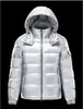 남자 디자이너 재킷 Maya 겨울 따뜻한 바람 방풍 다운 재킷 반짝이는 무광택 소재 S-5xl 크기 커플 모델 새로운 의류