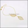 Hanger kettingen eenvoudige lange Sier Chic Infinity Cross Bird Leaf -ketting hanger mode kettingen voor vrouwen sieraden cadeau drop levering dhzpw