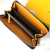 Wallets Long Women Zipper Wallet Hand Purse Interior Zip Pocket Genuine Leather Letters Card Slot High Quality Wallets 19cm Multiple Colors