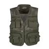 Herenvesten die herenvest lossen Tactical Webbed Gear Coat zomer Pographer Waistcoat Tool veel pocket mesh werk mouwloze jas man 220919