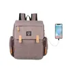 Wickeltaschen Lequeen Mommy Fashion Mother Große Kapazität Reisewindelrucksäcke mit Wickelunterlage Praktischer Baby USB LPB26 220919