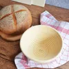 Dekoracja imprezy owcaround naturalny rattan fermentacyjny koszyk chlebowy Banneton ciasto wiklinowe masowe odporność na udowodnienie koszy z osłoną 220919