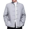 Men's Jackets Autumn Men's Chinese Style Cotton Linen Coat Loose Kimono Cardigan Men Solid Color Linen Outerwear Jacket Coats M-5XL 220919