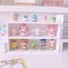 Hooks Cute Cartoon Wooden Desktop Cabinet Doll Storage Rack Home Office Supplies Desk Organizer Clean Shelves