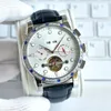 Titta p￥ m￤n klockor automatisk importerad mekanisk r￶relse armbandsur safir armbandsur 42 mm modeklockor l￤derband ih￥ligt ut diamant ram