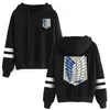 Herren Hoodies Sweatshirts Angriff auf Titan Long Sleeved Striped Kapuzenpullover Pullover Tops Harajuku 220919