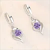 Dangle Lustre Femme Mode Bijoux Bleu Rose Blanc Violet Cristal Zircon Boucles D'oreilles Drop Delivery 2021 Dhseller2010 Dhwor