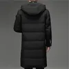 Herr ner parkas vinter vita anka jackor huva lång kappa tjock varm mode s märke parka plus storlek 5xl 220919