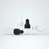 1 ml 2 ml 3 ml 5 ml mini -glazen druppelaar fles Duidelijke barnsteenmonster Essenti￫le oliecontainer