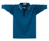 メンズポロス2139メン用のシャツ長袖プラスサイズの高級ビジネスカジュアルな耐久性アンチピリングデイリーストレッチコットンTシャツ男性