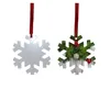 Sublimatie blanco kerst ornament dubbelzijdige kerstboom hanger multi-vorm aluminium plaat metaal hangende tag vakantie spin