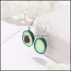 Pendentif Colliers Fruits Avocat Boucles D'oreilles Dangle Collier Porte-clés Ensemble Pour Femmes Fille Creative Doux Y Mignon Charmes Cadeaux De Fête Drop Del Dhtvl