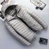 Parkas pour hommes automne hiver Ultra léger 90% blanc canard à capuche homme manteau Jaqueta Masculino Chaqueta Hombre Puffer mince hommes veste 220919