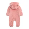 Rompers Autumn Winter Infant Cartoon Bear For Born Baby Costume Boys Jesksuit Ogólnie dziewczęta romper bawełniany ubrania z kapturem 220919