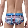 Underpants WJ Brand Men's Ice Silk Summer Underwear Sexy Cool Briefs Panties Low Rise Breathable Mens Printing Pants