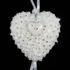 Décorations De Noël Faveurs De Mariage Accrocher Anneau Oreiller Avec Boîte Transprent Conception De Coeur Et Perle Décor Anneau De Mariage Coussin Décoration 220916