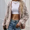 Mujeres s Knits Tees Moda Red Zebra Stripes Sweater Cardigan para mujer Otoño Invierno Imprimir Oversized Knitwear Mujer V cuello manga larga Top 220919