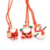 LED Cartoon Christmas Decoration Halloween Rubber Band Necklace Christmas Ornaments Small Gifts Giveaway Glowing Toys LK277