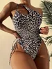 2022 Hollow Strapped Swimwear Women Sexy High Waist Cut Push UP One Piece Swimsuit Monokini Summer Beach Bathing