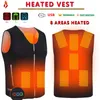 Men's Vests Men Jacket heated Winter womens Warm vest Electric Thermal Waistcoat Fish Hiking Outdoor camping Infrared USB Heated 220916