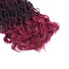 14インチセネガルのツイストかぎ針編みの髪35ストランド/パック合成編組ヘアカーリー編組LS24