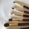 Klassische braune Make-up-Pinsel, 7 Teile/satz, tragbare Größe, weiches, natürliches Ziegen- und Pferdehaar, Make-up-Pinsel-Set, BB-Make-up-Tools