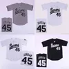 GlaC202 Mens Birmingham Barons Michael 45 # Maglie Button Down Movie Baseball Jersey Doppia cucitura Nome e numero IN MAGAZZINO Alta qualità