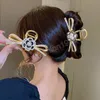 Ретро жемчужные волосы с калипами женские модные металлические зажимы женщин элегантные хвостовые аксессуары для волос