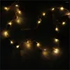 Cordes en pin Garland - LED Christmas éclairé avec de vraies pignes à cinq étoiles de feux de fête pour le jardin de la maison