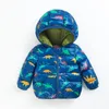 Down jas schattig babymeisjes winterkleding kinderen licht naar beneden jassen met oor hoodie lente meisje jas peuter kinderen kleding voor jongensjas 220919