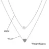 Simple Mode Amour Coeur Perle Collier Multi Couche Or Argent Femmes Sautoirs Chaîne Lady Bijoux De Mariage En Gros Prix