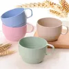 Environmenta Weizenstrohbecher, Milchkaffee, Tee, Wasserbecher, Gurgelbecher, reine Farbe, modischer Becher DE773