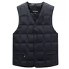 Men's Down Parkas Duck Sleeveless Jacket For Men Winter Windbreaker Parka Warm Thick Vest Male Casual Outerwear Snow Waistcoat With Pockets 220919