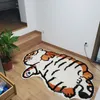 Mattor tecknad tiger matta som inte är halkig sängkläder absorberande badrum mat djur tryck mattor för barn rum dekor söt päls s 220919