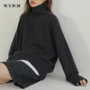 Women's Sweaters WYWM Turtle Neck Cashmere Sweater Women Korean Style Loose Warm Knitted Pullover Winter Outwear Lazy Oaf Female Jumpers 220916