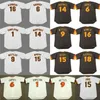 GlaC202 Personnalisé 9 GRAIG NETTLES 14 CARMELO MARTINEZ 15 BRUCE BOCHY 6 STEVE GARVEY 1 GARRY TEMPLETON 16 TERRY KENNEDY San Diego 1978 Baseball Jersey