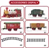 Ensemble de jouets de train de Noël classique avec lumières et sons, moteur de locomotive à piles et jouet électronique de 11,5 pieds