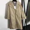 Creative Single Breasted Windbreakers Fashion Loose Trench Coats Lapel Neck Long Sleeve Girls Jacket Coat