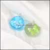 Charms nya kvinnor natur blå himmel vit moln måne hänge kreativ design boll form harts transparent charm för halsband diy accesso dhacp