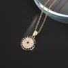 S3210 Fashion Jewelry Turkey Evil Eye Necklace For Women Zircon Blue Eyes Pendant Choker Necklaces