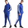 Survêtements pour hommes vêtements de sport à manches longues couleur veste à glissière à capuche pantalon de jogging décontracté costume pour hommes