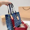 Bolsas de grife de grife de grande capacidade Premium Denim Canvas Handbag Fashion Moda Classic Versátil ombro bolsa 2022