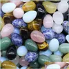 Stone 20Mmx30Mm Egg Shaped Stone Natural Healing Crystal Mascot Mas Accessory Minerale Gemstone Reiki Home Decoration Wholesale C3 Dr Dhdmg