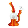 Smoking water pipes bulb shape silicone glass pipe Dab Rig hookahs bowls