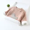 Pullover IeNens Kids Boys Girls Sweaters Ubrania dziecięce maluch ciepły sweter płaszcze dzieci kreskówka zagęszcza bluzki wełny ubrania 220919