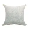 Pillow Lace Vintage Cover 45x45cm/30x50cm Retro Green Cotton Linen With Tassles For Home Decoration Living Room