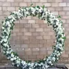 DIY Artificial Flower Row Acanthosphere Eucalyptus Br￶llop Hem Bakgrundsdekor blommor Rose Pion Hortangea Plant Mix Arch Table Decoration 919