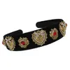 Headbands ZHINI Vintage Gold Color Heart Headdress Boho Personality Handmade for Women Jewelry Hair Accessories 220916